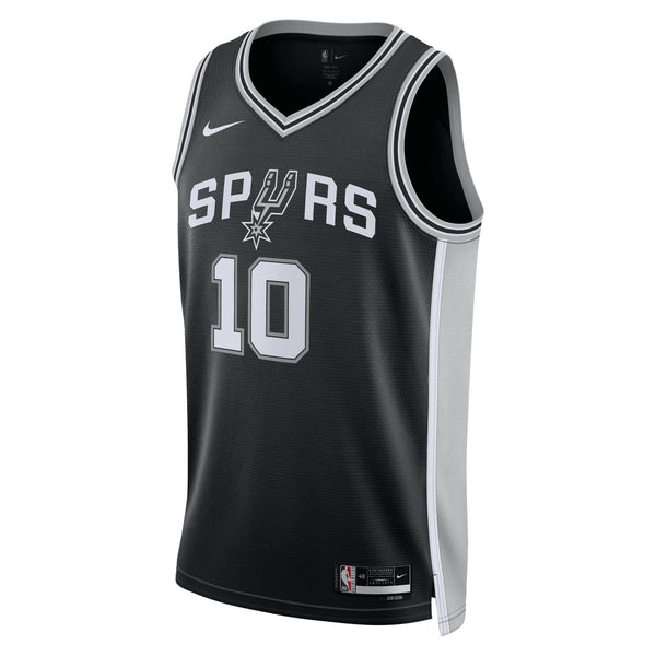 San Antonio Spurs Nike Icon Edition Swingman Jersey - Black - Jeremy Sochan