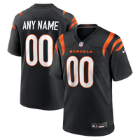 Cincinnati Bengals Nike Black Game Custom Jersey