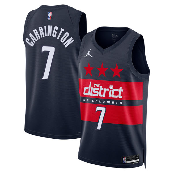 Washington Wizards Jordan Brand Statement Edition Swingman Jersey - Navy - Bub Carrington -
