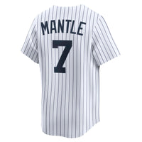 New York Yankees Mickey Mantle Nike White Throwback Cooperstown Collection Limited Jersey