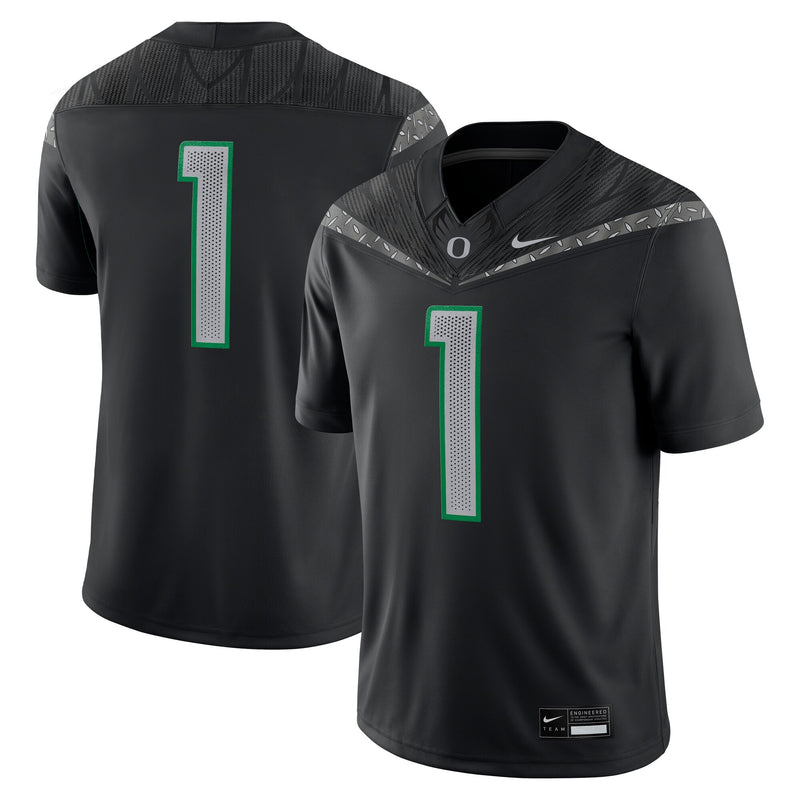 Nike #1 Black Oregon Ducks Game Jersey