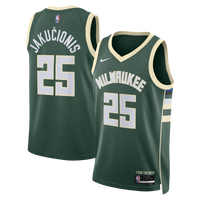 Milwaukee Bucks Nike Icon Edition Swingman Jersey - White - Kasparas Jaku?ionis
