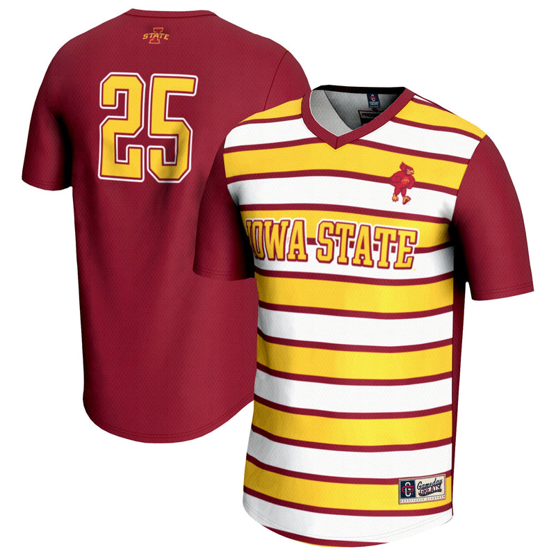 GameDay Greats #25 Cardinal Iowa State Cyclones Lightweight Soccer Fashion Jersey