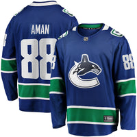 Vancouver Canucks Nils Aman Fanatics Blue Home Premier Breakaway Player Jersey