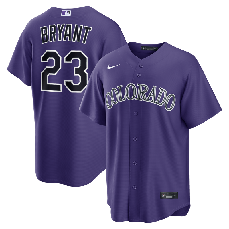 Colorado Rockies Kris Bryant Nike Purple Alternate Replica Jersey