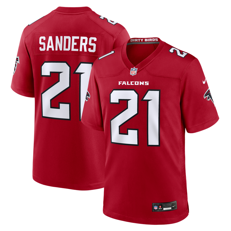 Atlanta Falcons Deion Sanders Nike Red Retired Player Game Jersey