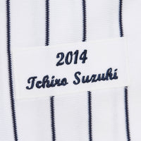 New York Yankees Ichiro Suzuki Mitchell & Ness White 2014 Cooperstown Collection Authentic Throwback Jersey