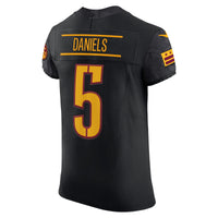 Washington Commanders Jayden Daniels Nike Black Alternate Vapor F.U.S.E. Elite Jersey