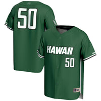 GameDay Greats #1 Green Hawaii Rainbow Warriors Lightweight Baseball Jersey