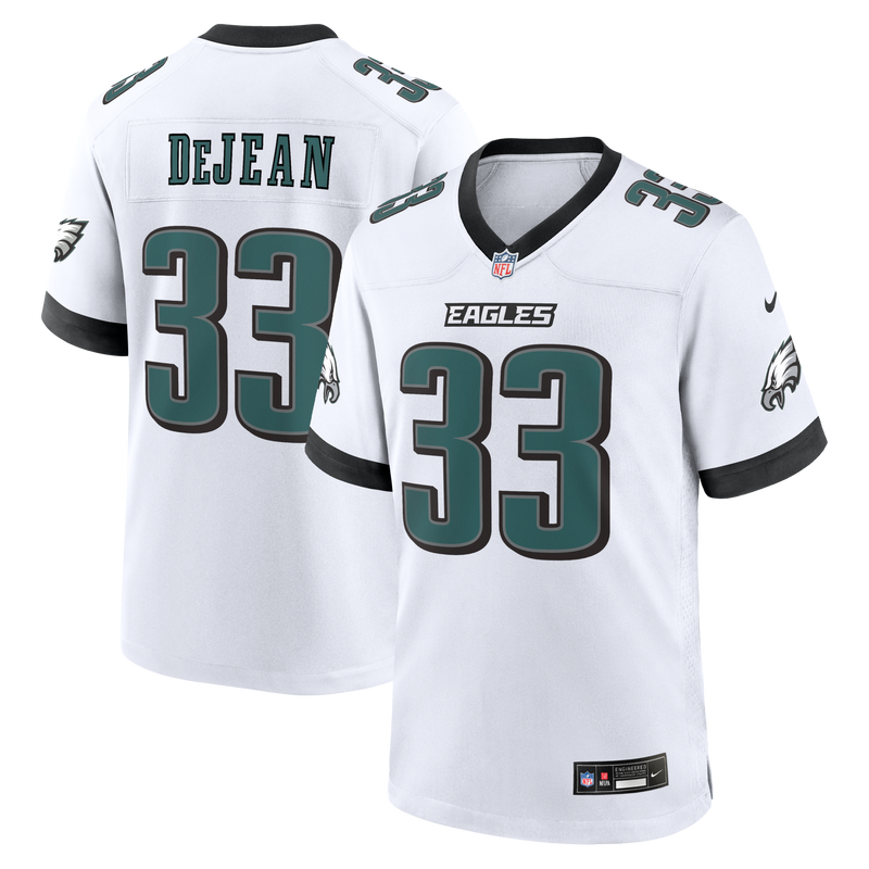 Philadelphia Eagles Cooper DeJean Nike White Game Jersey