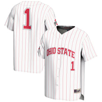 GameDay Greats #1 White Ohio State Buckeyes Lightweight Baseball Jersey