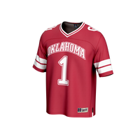GameDay Greats #1 Crimson Oklahoma Sooners Lightweight Collegiate Football Fashion Jersey