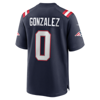 New England Patriots Christian Gonzalez Nike Navy Team Game Jersey