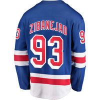 New York Rangers Mika Zibanejad Fanatics Blue Home Breakaway Player Jersey