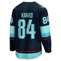 Seattle Kraken Kaapo Kakko Fanatics Deep Sea Blue Home Breakaway Player Jersey