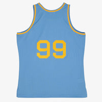Los Angeles Lakers Mitchell & Ness George Mikan 1948 Dark Authentic Jersey - Columbia Blue