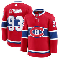 Montreal Canadiens Ivan Demidov Fanatics Red Home Premium Jersey