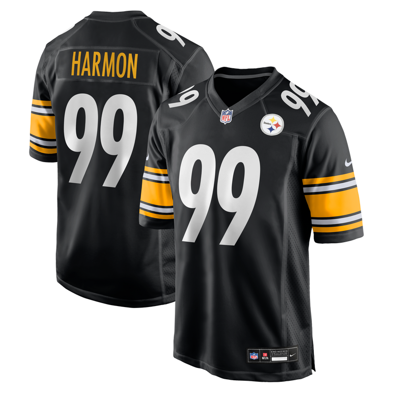 Pittsburgh Steelers Derrick Harmon Nike Black Game Player Jersey