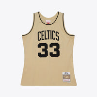 Boston Celtics Mitchell & Ness Larry Bird 1985 Swingman Jersey - Khaki