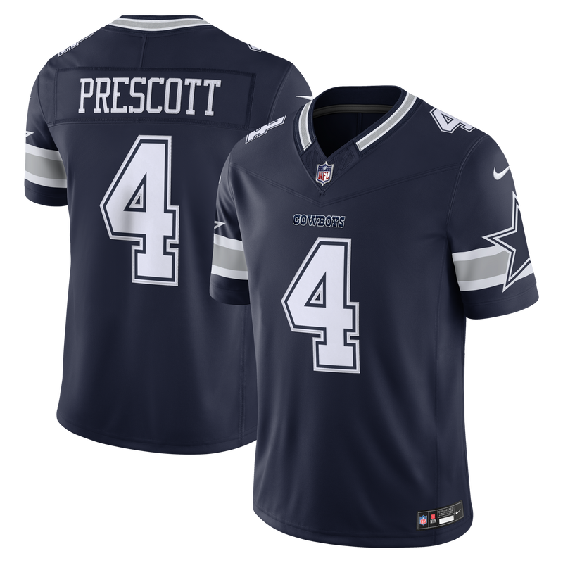 Dallas Cowboys Dak Prescott Nike Navy Team Vapor F.U.S.E. Stitched Limited Jersey
