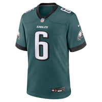 Philadelphia Eagles DeVonta Smith Nike Midnight Green Team Game Jersey