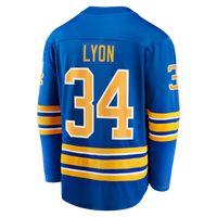 Buffalo Sabres Alex Lyon Fanatics Royal Home Breakaway Jersey