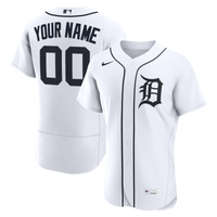 Detroit Tigers Nike White Home Authentic Custom Jersey
