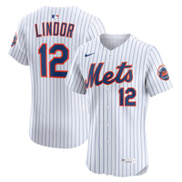 New York Mets Francisco Lindor Nike White Home Elite Player Jersey