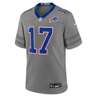 Buffalo Bills Josh Allen Nike Gray Nickel City Game Jersey