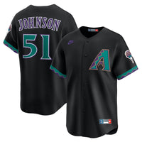 Arizona Diamondbacks Randy Johnson Nike Black Throwback Cooperstown Collection Limited Jersey
