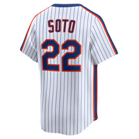 New York Mets Juan Soto Nike White Cooperstown Collection Limited 40th Anniversary Jersey