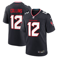 Houston Texans Nico Collins Nike Navy Game Jersey