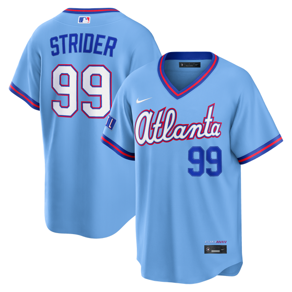 Atlanta Braves Spencer Strider Nike Powder Blue 2026 City Connect Stadium Jersey