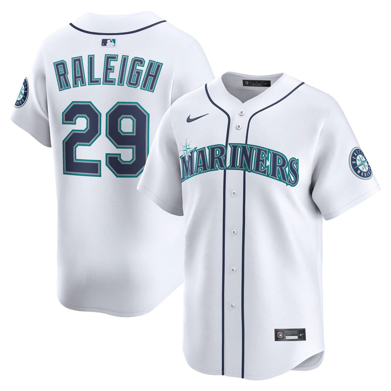 Seattle Mariners Cal Raleigh Nike White Home Limited Player Jersey
