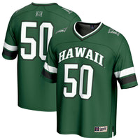 GameDay Greats #50 Green Hawaii Rainbow Warriors Lightweight Collegiate Football Fashion Jersey