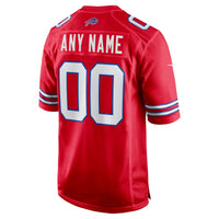 Buffalo Bills Nike Red Alternate Custom Game Jersey