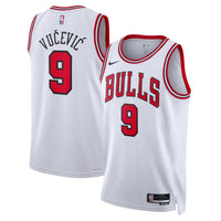 Chicago Bulls Nike Association Edition Swingman Jersey - White - Nikola Vu?evi?
