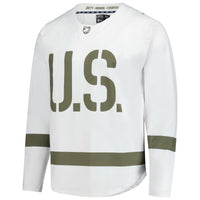 White/Olive Army Black Knights Replica Hockey Jersey
