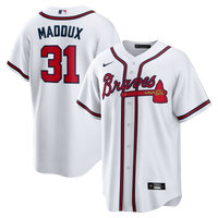 Atlanta Braves Greg Maddux Nike White Home Retired Player Replica Jersey