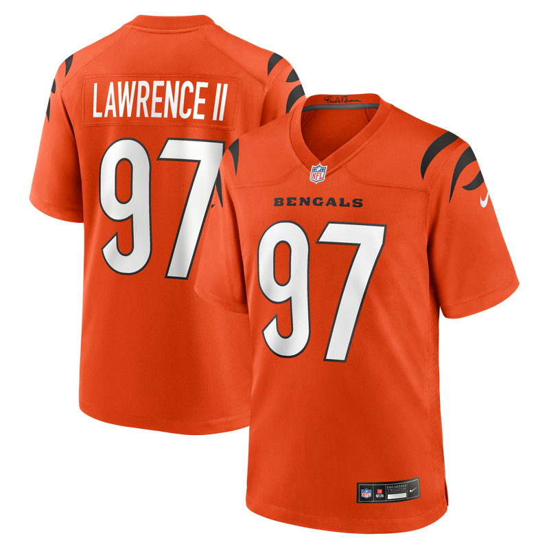 Cincinnati Bengals Dexter Lawrence II Nike Orange Game Jersey