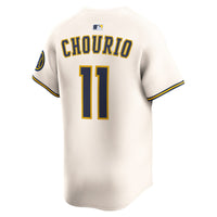 Milwaukee Brewers Jackson Chourio Nike Cream Home Limited Jersey