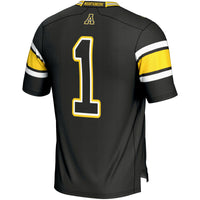 GameDay Greats #1 Black Appalachian State Mountaineers Endzone Football Jersey