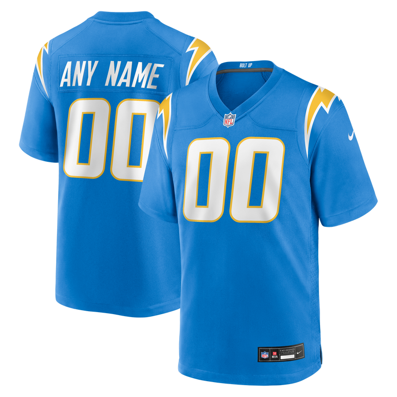 Los Angeles Chargers Nike Powder Blue Custom Game Jersey