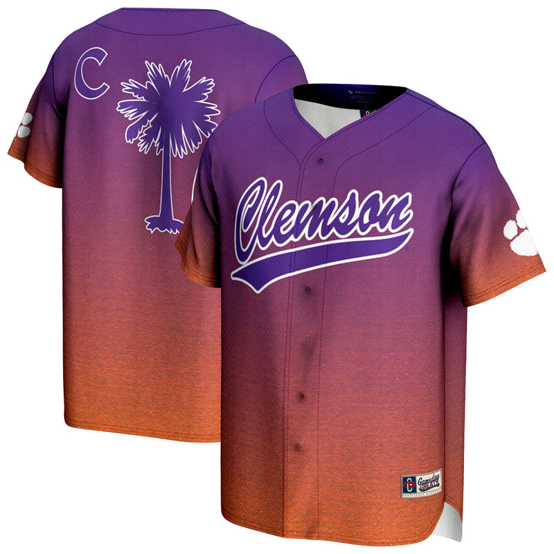 GameDay Greats Purple/Orange Clemson Tigers Lightweight Baseball Jersey
