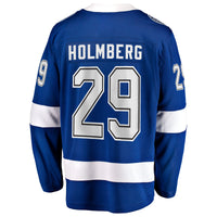 Tampa Bay Lightning Pontus Holmberg Fanatics Blue Home Breakaway Jersey