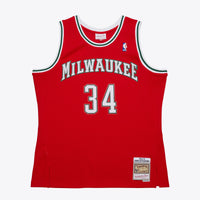 Milwaukee Bucks Mitchell & Ness Giannis Antetokounmpo 2014 Dark Alternate Authentic Jersey - Red
