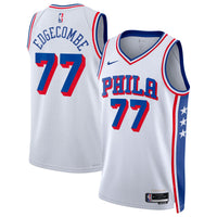 Philadelphia 76ers Nike Association Edition Swingman Jersey - White - VJ Edgecombe