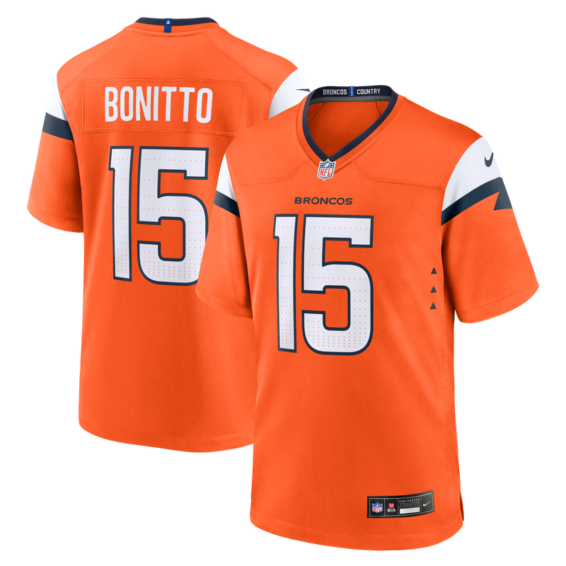 Denver Broncos Nik Bonitto Nike Orange Team Game Jersey