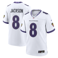 Baltimore Ravens Lamar Jackson Nike White Game Jersey