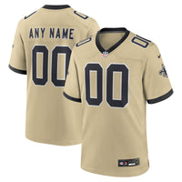 New Orleans Saints Nike Gold Gameday Golds Alternate Custom Game Jersey
